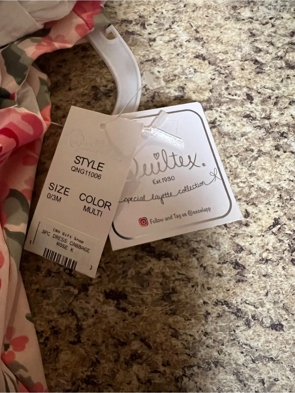 NWT BOTIQUE Infant Baby White & Pink Floral Bow Dress 0-3 months